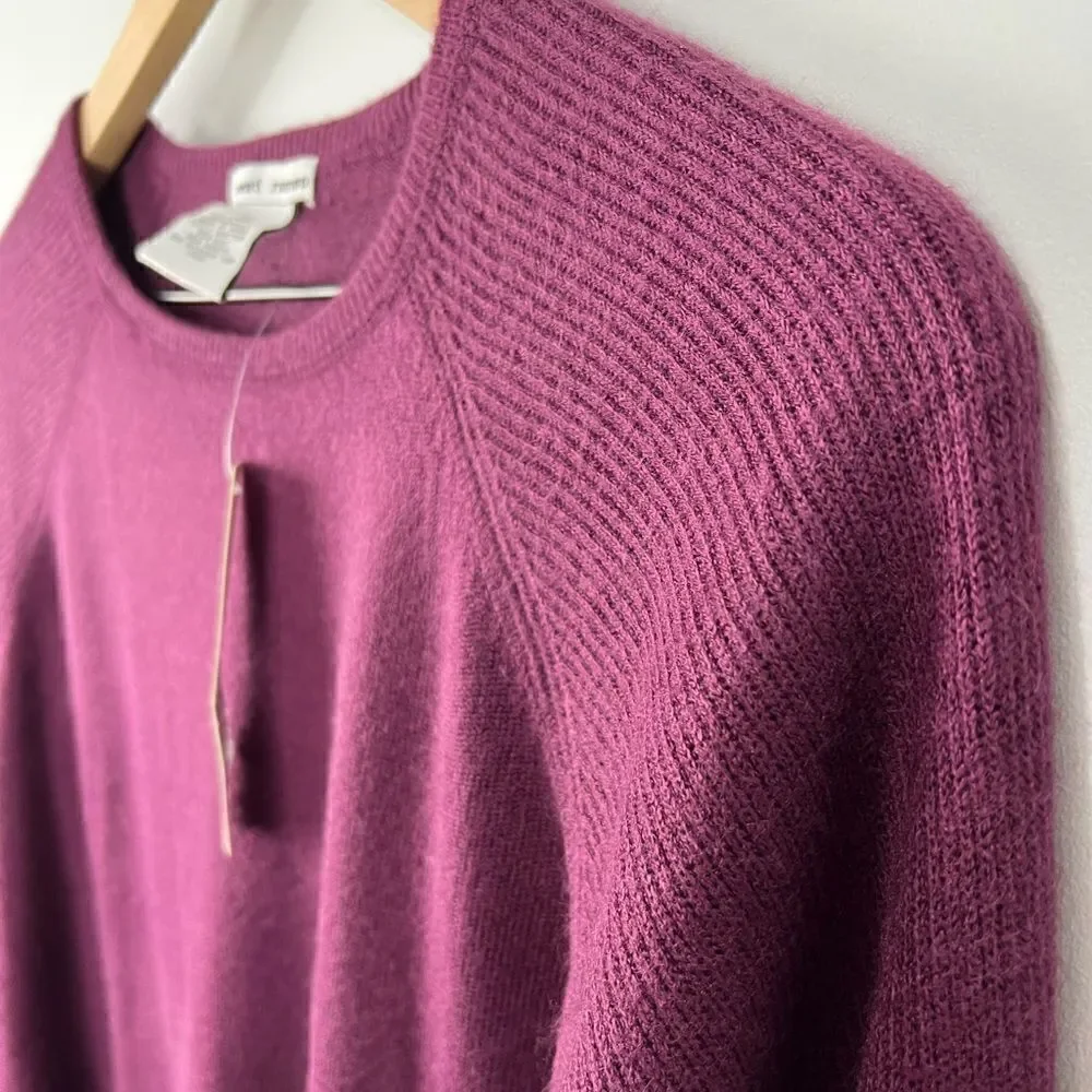 Sweet Romeo Burgundy Long Sleeve Soft Fuzzy Sweater
